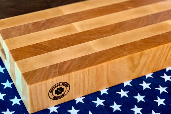 USA Flag End Grain Cutting Board